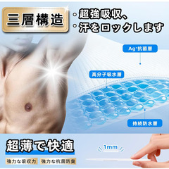 【新品未使用】VICSUN 脇汗パッド 特大サイズ 40枚入り メンズ向け 抗菌防臭 薄型快適 吸収速乾の画像