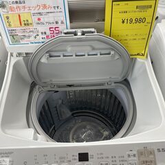 【ジャングルジャングル滋賀草津店】ジモティ来店特価‼ 洗濯機 シャープ ES-TX5B 2018 J-250857の画像