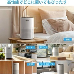 空気清浄機 小型 ペット 卓上 軽量 省エネ 除菌 脱臭機の画像