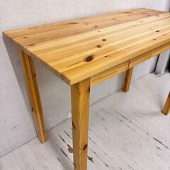  24859  木製引き出し収納付デスク　学習机    ◆大阪市内・東大阪市他 6,000円以上ご購入で無料配達いたします！◆ ※高槻・枚方方面◆西宮・尼崎方面◆生駒方面　それぞれ条件付き無料配送あり！            の画像