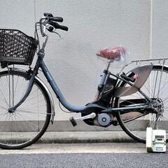 パナソニック♪電動アシスト自転車♪ブルーグレー♪8Ah♪3点灯♪2倍モデル♪です。の画像