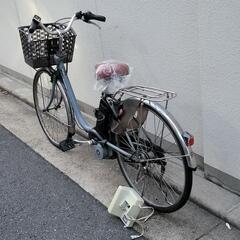 パナソニック♪電動アシスト自転車♪ブルーグレー♪8Ah♪3点灯♪2倍モデル♪です。の画像
