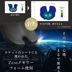 未使用 椅子クッション チェアパッド 座布団 運転用 低反発 所ジョージの世田谷ベース掲載の画像