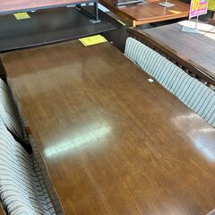 【ジャングルジャングル深井店】★ダイニングセット4人用 木目調 ブラウン 茶 テーブル イス 家具 堺市（中区 堺区 東区 西区 南区 北区）和泉市 河内長野市 富田林市 松原市 狭山市 深井 【FU2595】の画像