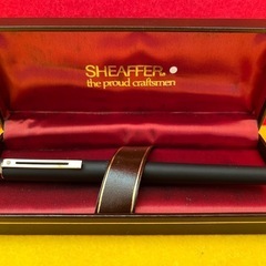 SHEAFFER シェーファー タルガ 1003 万年筆 コンバーター式 ペン先 14K 585 刻印 ゴールドカラー マットブラック 筆記用具の画像