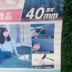 タイムセール合計定価12716円【新品】防炎人工芝2枚セット1m✖︎2m芝丈40mm/35mmの画像