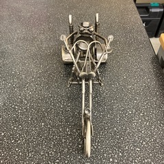 K2508-187 スチールオブジェ アメリカンバイク カエル キズ汚れサビ有りの画像