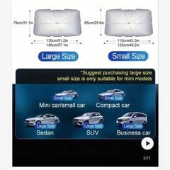 車用折りたたみサーマルシェード フロントスクリーンサンシェード 夏のアイテムの画像