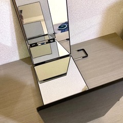 三面鏡　壁掛けの画像