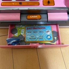 just like home レジスター おもちゃ ピンク おままごとセットの画像