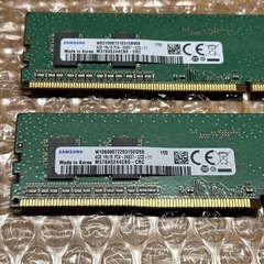SAMSUNG メモリ 4GB 1Rx16 PC4-2400T 2個セットの画像