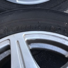 185/65R14 タイヤ付きアルミホイール4本セットの画像