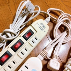 電源コード　延長コード　タコ足配線　３点セットの画像