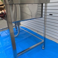 未使用品 業務用 1槽 シンク 1200 × 600 × 800 ステンレス 流し台 厨房機器 飲食店の画像