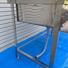 未使用品 業務用 1槽 シンク 1200 × 600 × 800 ステンレス 流し台 厨房機器 飲食店の画像