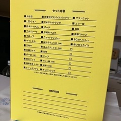 防災セットの画像