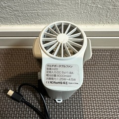 ポータブルファン②　送風機 暑さ対策 数回使用の画像