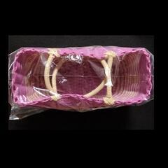 【未使用品】リロ & スティッチ プラチナムザッカ　編みカゴ　バッグ　ピンク　①の画像