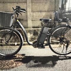 電動アシスト自転車ブラック「bicycle-207assist」の画像