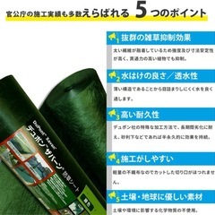 ザバーン 240G 1m×約15m 防草シート 雑草防止 除草 の画像