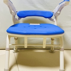 ●安寿●折りたたみシャワーベンチ●青●ISフィット(骨盤サポートタイプ)●の画像