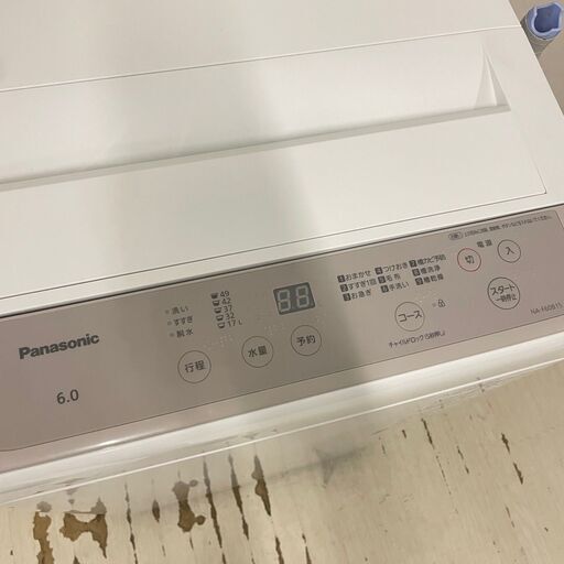  24901  一人暮らし洗濯機 Panasonic 2022年製 6.0kg ◆大阪市内・東大阪市他 6,000円以上ご購入で無料配
