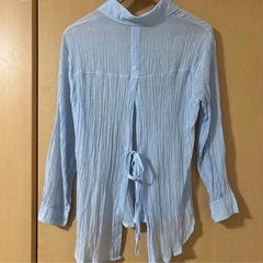 長袖 シャツ ブラウス 透け感 2着の画像