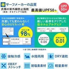 タグ付新品★ロング丈ラッシュガード接触冷感パーカー 体型カバーUVカット98％の画像