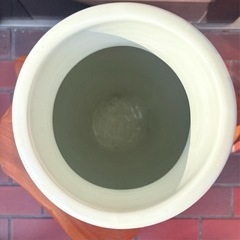 肥前 峯山 作 染付大壺　鴨紅葉大花瓶 骨董 有田 飾壷 大型　伊万里焼の画像