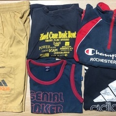 adidas ハーフパンツ 男子140サイズ おまけでTシャツ4枚の画像