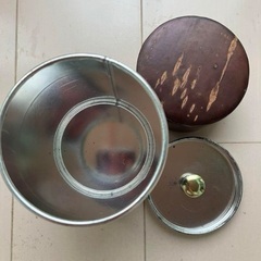 未使用品★ 桜皮細工　茶筒缶と和フォーク　の画像