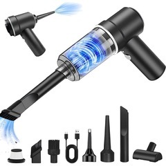 【新品未使用】ハンディクリーナー 車用 コードレス 25000Pa 強力吸引 LEDライトの画像