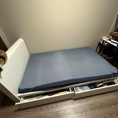 セミダブル中古ベッドセットお譲りします（単品購入も可、セット割あり）の画像