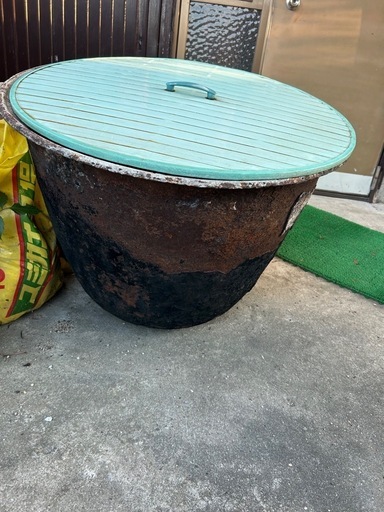 五右衛門風呂　風呂釜　蓋付き　当時物