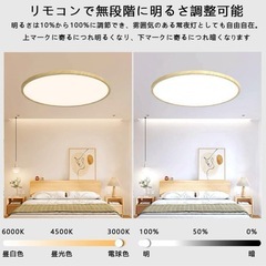 ※値引きできます！【新品箱入り】シーディングライト　8畳　木目調の画像