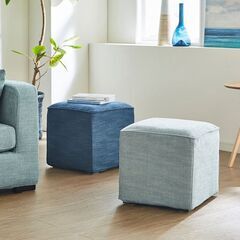 RELAX FORM Cube Mode オットマン　スツール　スカイブルーの画像