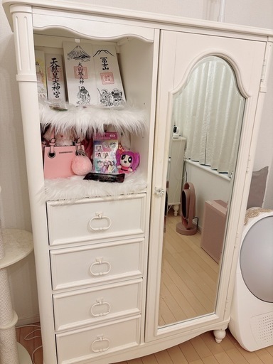 アンティーク風 ロココ 白家具 お姫様 チェスト プリンセス