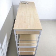 【美品】キッチンラック レンジ台 食器棚 キッチンカウンターレンジラック キッチン棚 キッチンボードキッチン収納の画像