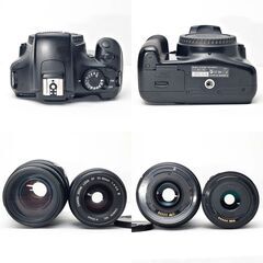 【全国送料無料】 Canon EOS Kiss X50✨ カメラバッグ付き✨ 超望遠 ダブルレンズセット ズームセット✨ 届いたらすぐに使えます✨ キヤノン キャノンの画像