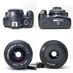 【全国送料無料】 Canon EOS Kiss X50✨ カメラバッグ付き✨ レンズセット ズームセット✨ 届いたらすぐに使えます✨ キヤノン キャノンの画像