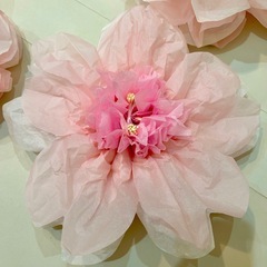 ペーパーフラワー 装花　5点セット 桜ピンクの画像
