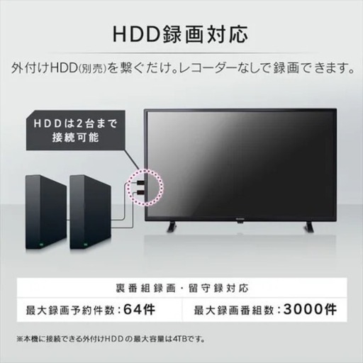 【受付終了】40V テレビ