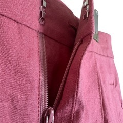 【ブラクトメント】パンツ ピンク プリーツ スラックス Mの画像