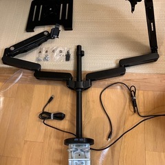 バウヒュッテ ロングモニターアーム 2GS デュアル  BMA-2GS-BKの画像