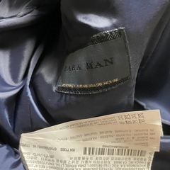 ZARA MAN 紺色 若干光沢スーツの画像