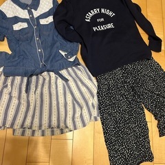 140cmこども服　女の子　夏〜秋物　まとめ売り 15点　BEBE  GU. UNIQLO ディズニーなど の画像