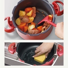 【新品】ティファール T-fal クリプソ ミニット デュオ ルージュ5.2L P4705132　圧力鍋 IH ガス火対応の画像