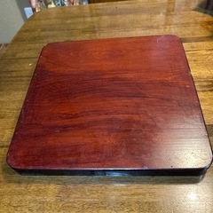 昭和初期　手作りの木製　塗りの懐石盆　手彫り模様　1〜5枚の画像