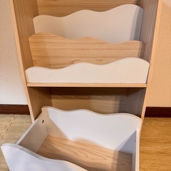 ニトリ 絵本棚 キッズ収納ラックの画像