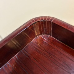 昭和初期　手作りの木製　塗りの懐石盆　手彫り模様　1〜5枚の画像